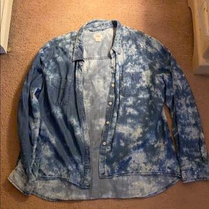 denim styled button down shirt